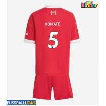 Liverpool Ibrahima Konate #5 Heimtrikotsatz Kinder 2025-26 Kurzarm (+ Kurze Hosen)
